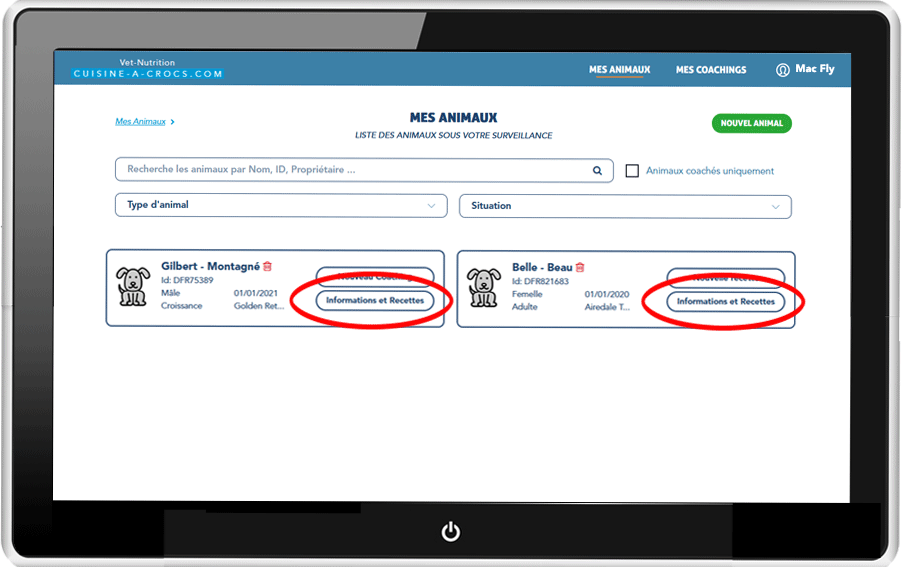 Mon compte cuisine-a-crocs: informations et recettes